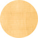 Round Solid Brown Modern Rug, abs1566brn