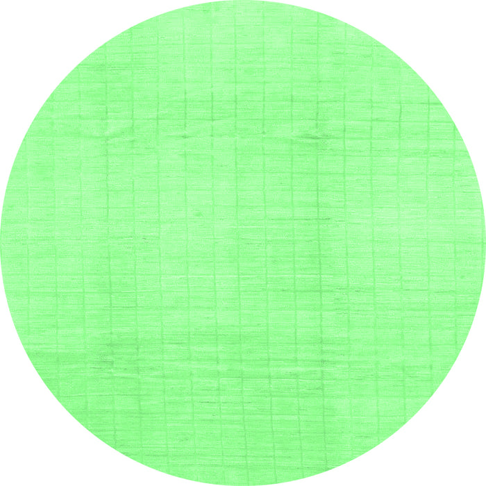 Round Solid Emerald Green Modern Rug, abs1566emgrn