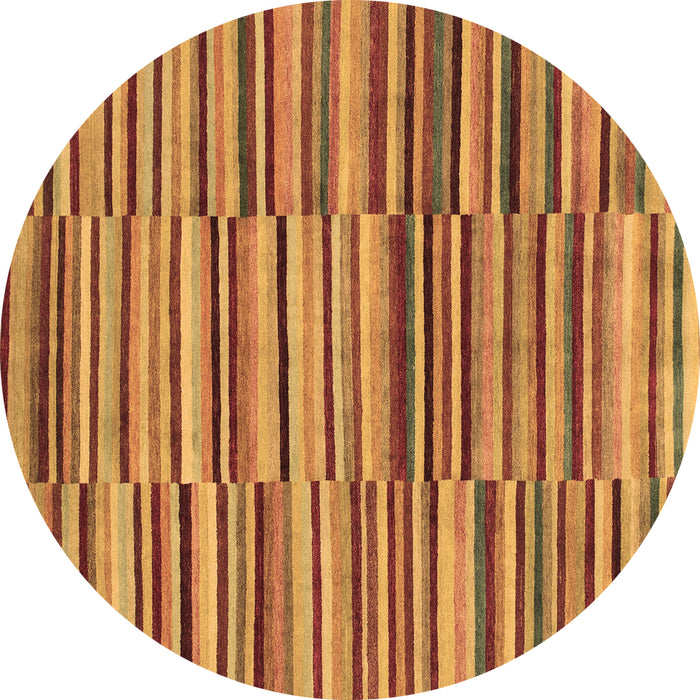 Round Machine Washable Southwestern Brown Country Rug, wshabs1567brn