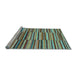 Sideview of Machine Washable Southwestern Light Blue Country Rug, wshabs1567lblu