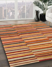 Abstract Red Southwestern Rug, abs1567