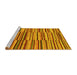 Sideview of Machine Washable Southwestern Yellow Country Rug, wshabs1567yw