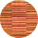 Round Southwestern Orange Country Rug, abs1567org