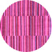 Round Machine Washable Southwestern Pink Country Rug, wshabs1567pnk