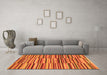 Machine Washable Southwestern Orange Country Area Rugs in a Living Room, wshabs1567org