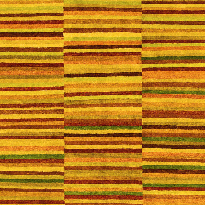 Machine Washable Southwestern Yellow Country Rug, wshabs1567yw