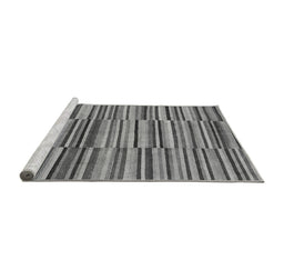 Sideview of Machine Washable Southwestern Gray Country Rug, wshabs1567gry