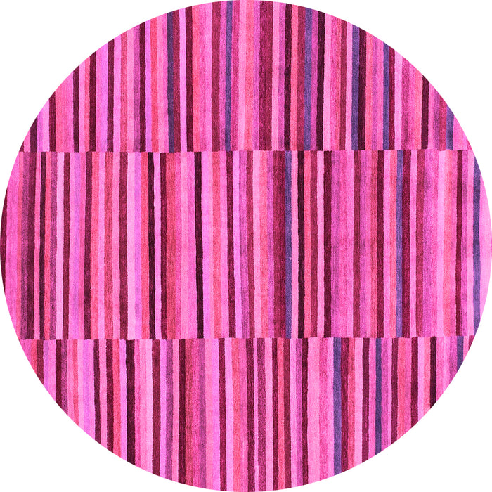 Round Southwestern Pink Country Rug, abs1567pnk