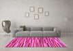 Machine Washable Southwestern Pink Country Rug in a Living Room, wshabs1567pnk