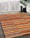 Machine Washable Abstract Red Rug in a Family Room, wshabs1567
