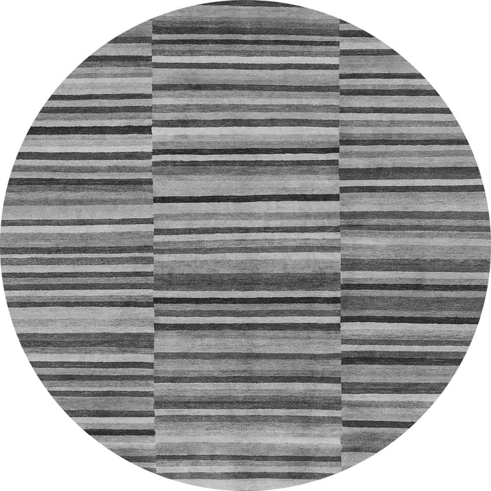 Round Southwestern Gray Country Rug, abs1567gry