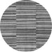 Round Southwestern Gray Country Rug, abs1567gry