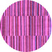 Round Southwestern Purple Country Rug, abs1567pur