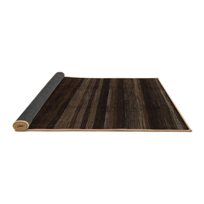 Sideview of Abstract Dark Brown Modern Rug, abs1568