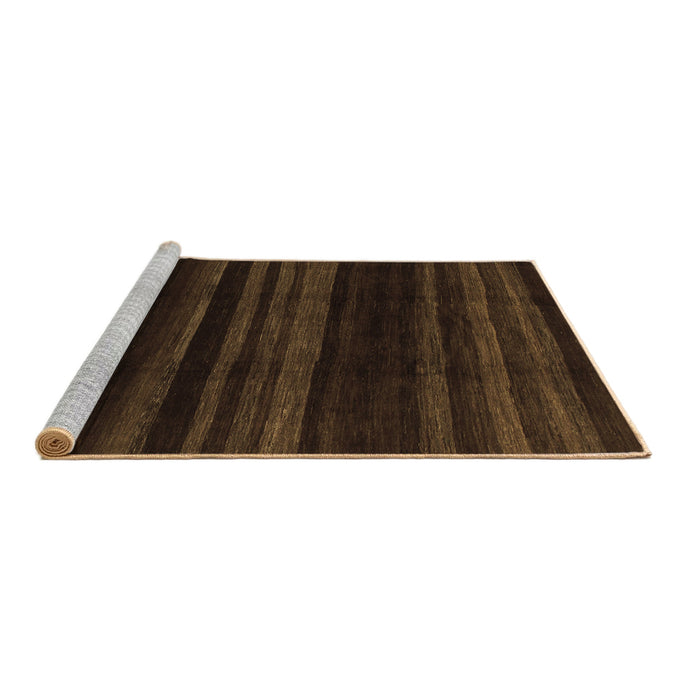 Sideview of Machine Washable Abstract Brown Modern Rug, wshabs1568brn