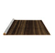 Sideview of Machine Washable Abstract Brown Modern Rug, wshabs1568brn