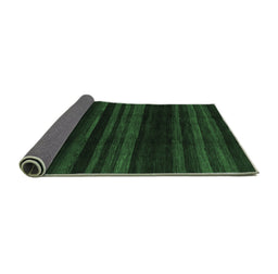 Sideview of Abstract Emerald Green Modern Rug, abs1568emgrn