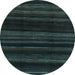 Round Abstract Light Blue Modern Rug, abs1568lblu