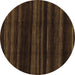 Round Abstract Brown Modern Rug, abs1568brn