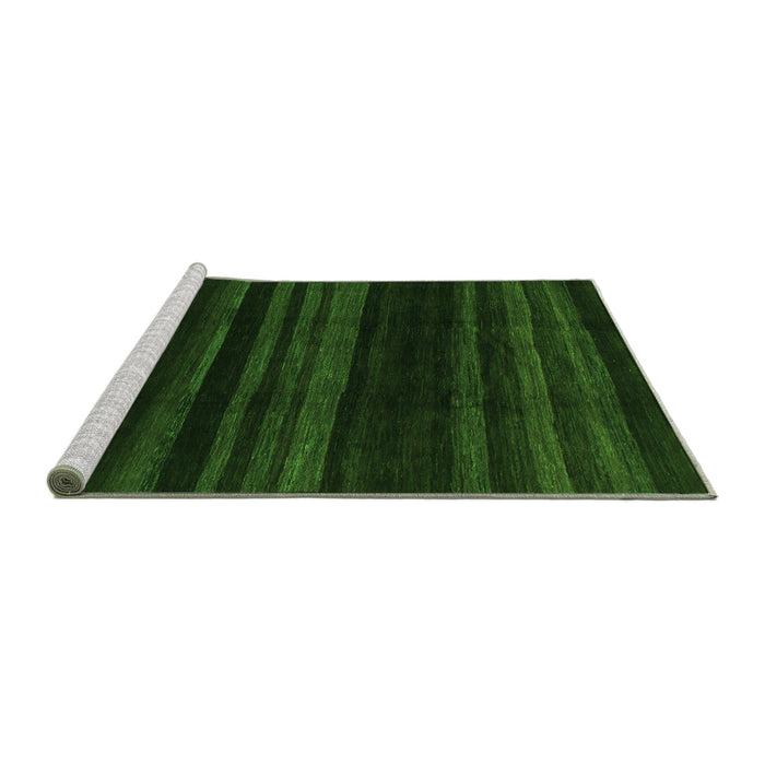 Sideview of Machine Washable Abstract Green Modern Area Rugs, wshabs1568grn