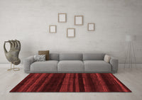 Machine Washable Abstract Red Modern Rug, wshabs1568red