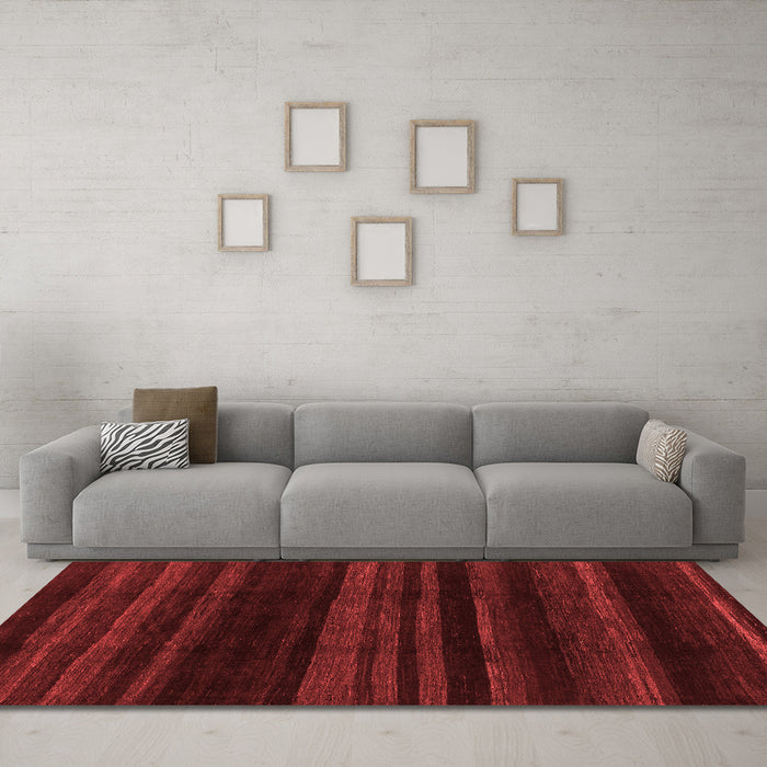 Modern Red Washable Rugs