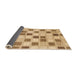 Sideview of Abstract Chocolate Brown Checkered Rug, abs1569