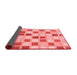 Checkered Red Modern Area Rugs