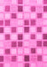 Machine Washable Checkered Pink Modern Rug, wshabs1569pnk