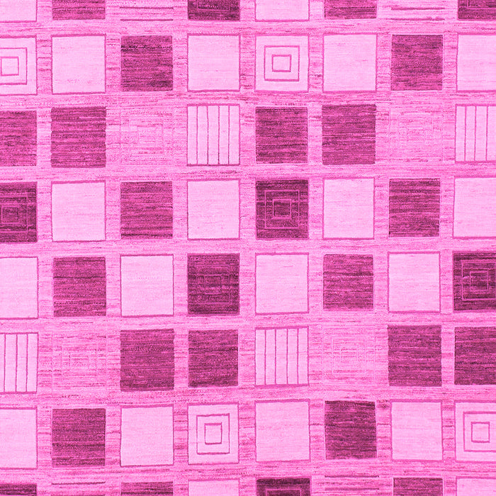 Machine Washable Checkered Pink Modern Rug, wshabs1569pnk