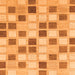 Square Checkered Orange Modern Rug, abs1569org