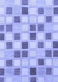 Checkered Blue Modern Rug, abs1569blu