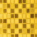 Square Machine Washable Checkered Yellow Modern Rug, wshabs1569yw