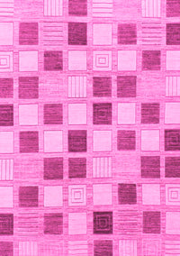 Checkered Pink Modern Rug, abs1569pnk