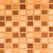 Square Machine Washable Checkered Orange Modern Area Rugs, wshabs1569org