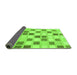 Sideview of Checkered Green Modern Rug, abs1569grn