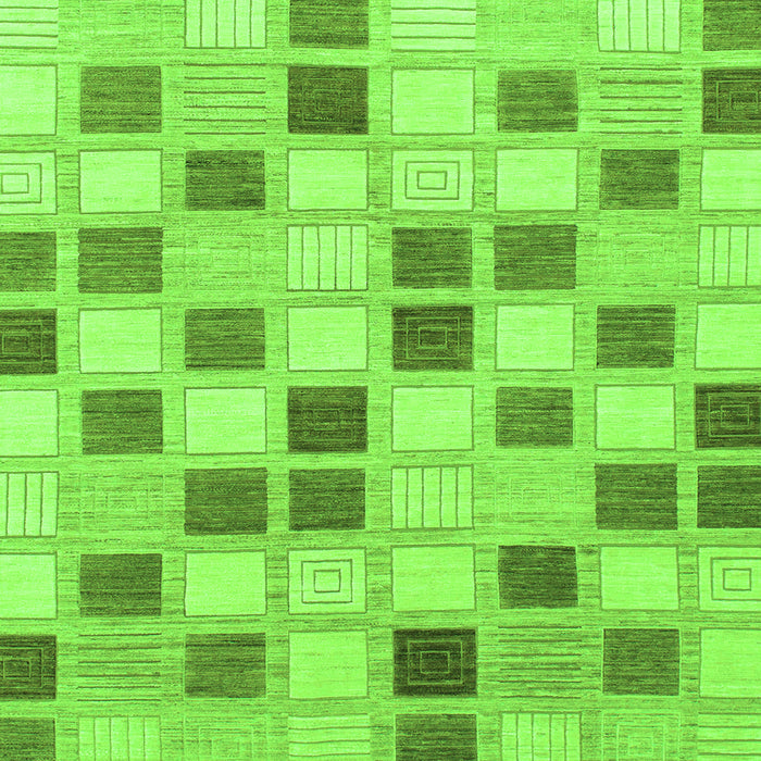 Square Checkered Green Modern Rug, abs1569grn