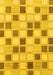 Checkered Yellow Modern Rug, abs1569yw