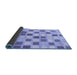 Sideview of Checkered Blue Modern Rug, abs1569blu