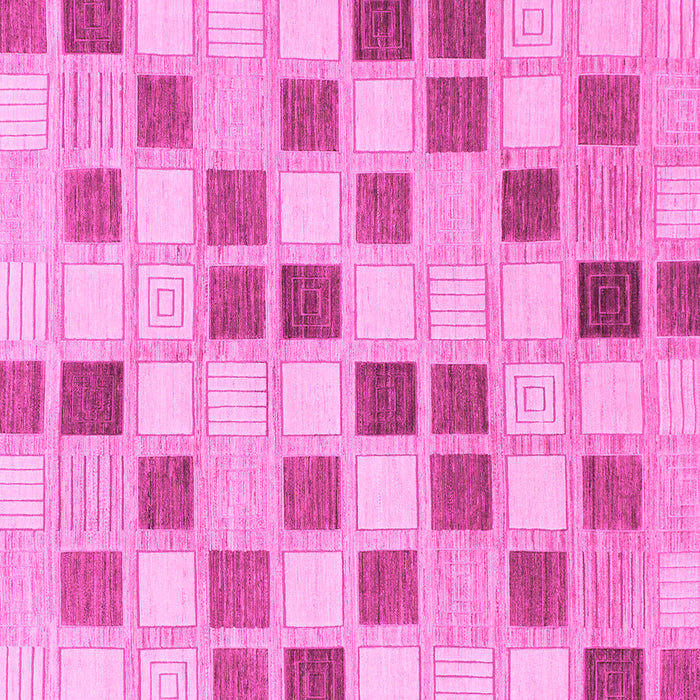 Square Checkered Pink Modern Rug, abs1569pnk
