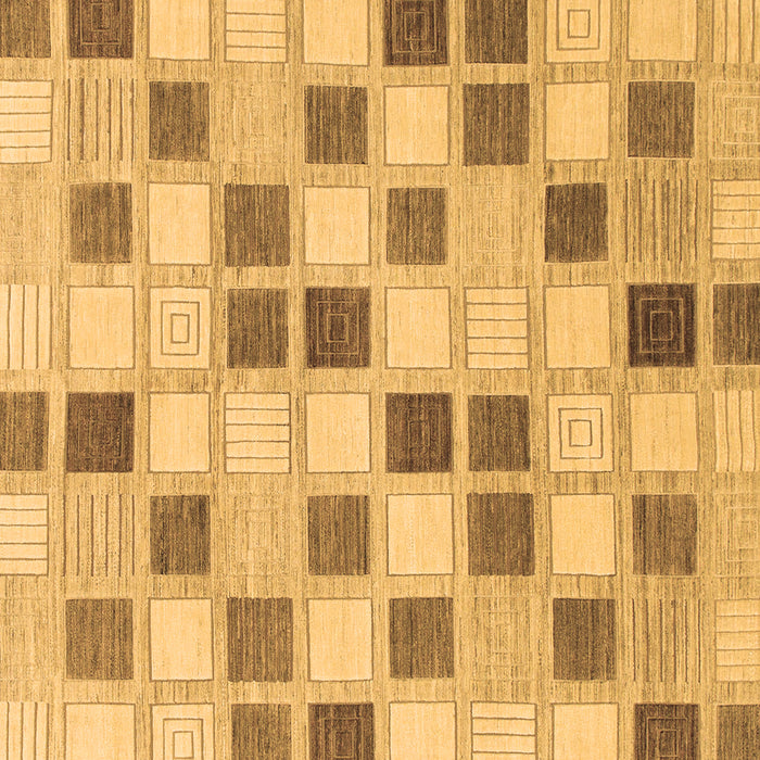 Square Machine Washable Checkered Brown Modern Rug, wshabs1569brn