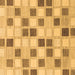 Square Machine Washable Checkered Brown Modern Rug, wshabs1569brn