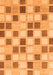 Machine Washable Checkered Orange Modern Area Rugs, wshabs1569org