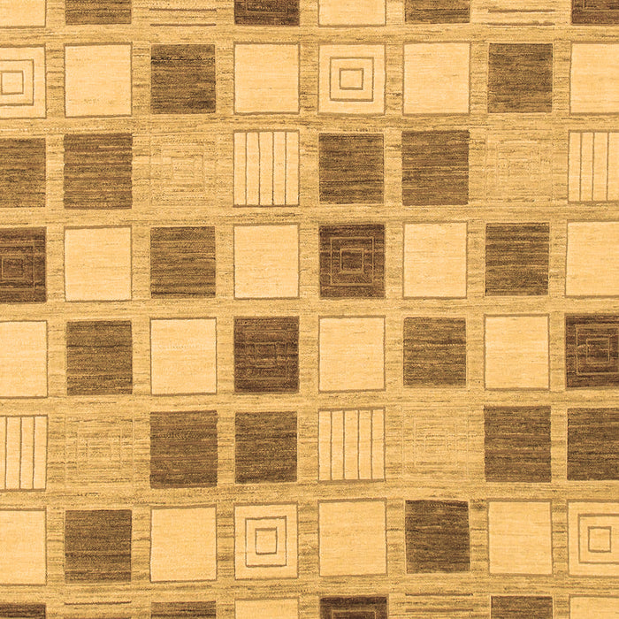 Machine Washable Checkered Brown Modern Rug, wshabs1569brn