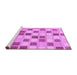 Sideview of Machine Washable Checkered Purple Modern Area Rugs, wshabs1569pur