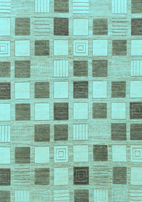 Checkered Light Blue Modern Rug, abs1569lblu