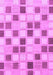 Machine Washable Checkered Purple Modern Area Rugs, wshabs1569pur