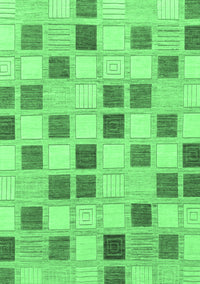 Checkered Emerald Green Modern Rug, abs1569emgrn