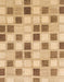 Abstract Chocolate Brown Checkered Rug, abs1569