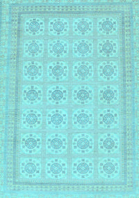 Abstract Light Blue Modern Rug, abs156lblu